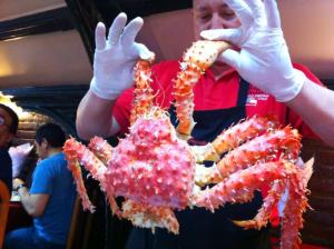 Delicious King Crab! This "medium" sized crab served 4 people!